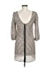 Alya 100% Polyester Houndstooth Gray Casual Dress Size M - photo 2