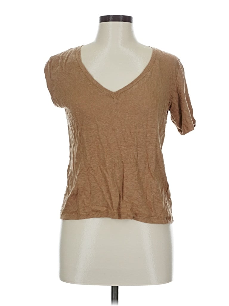 Pre-owned Vince Short Sleeve T-shirt In Brown