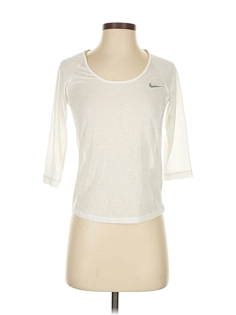 Pre-owned Nike 3/4 Sleeve T-shirt In White