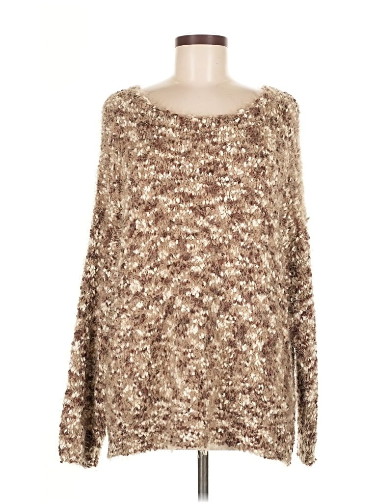 Pre-owned Simply Noelle Pullover Sweater In Brown