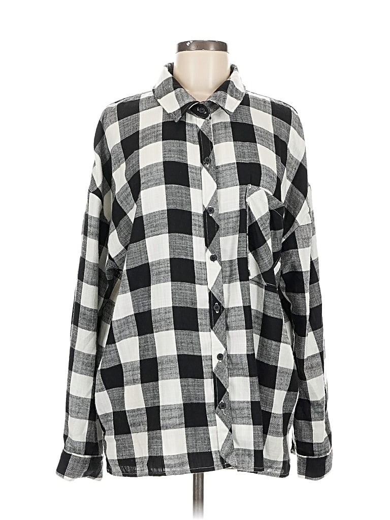 Pre-owned Texas True Threads Long Sleeve Button Down Shirt In Black