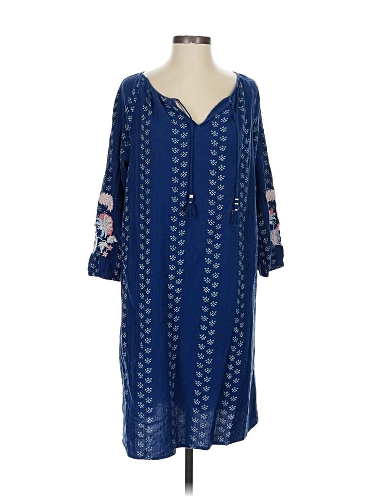 Pre-owned Jjill Casual Dress In Blue