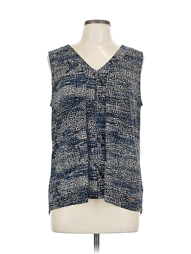 Pre-owned Anne Klein Sleeveless Blouse In Blue