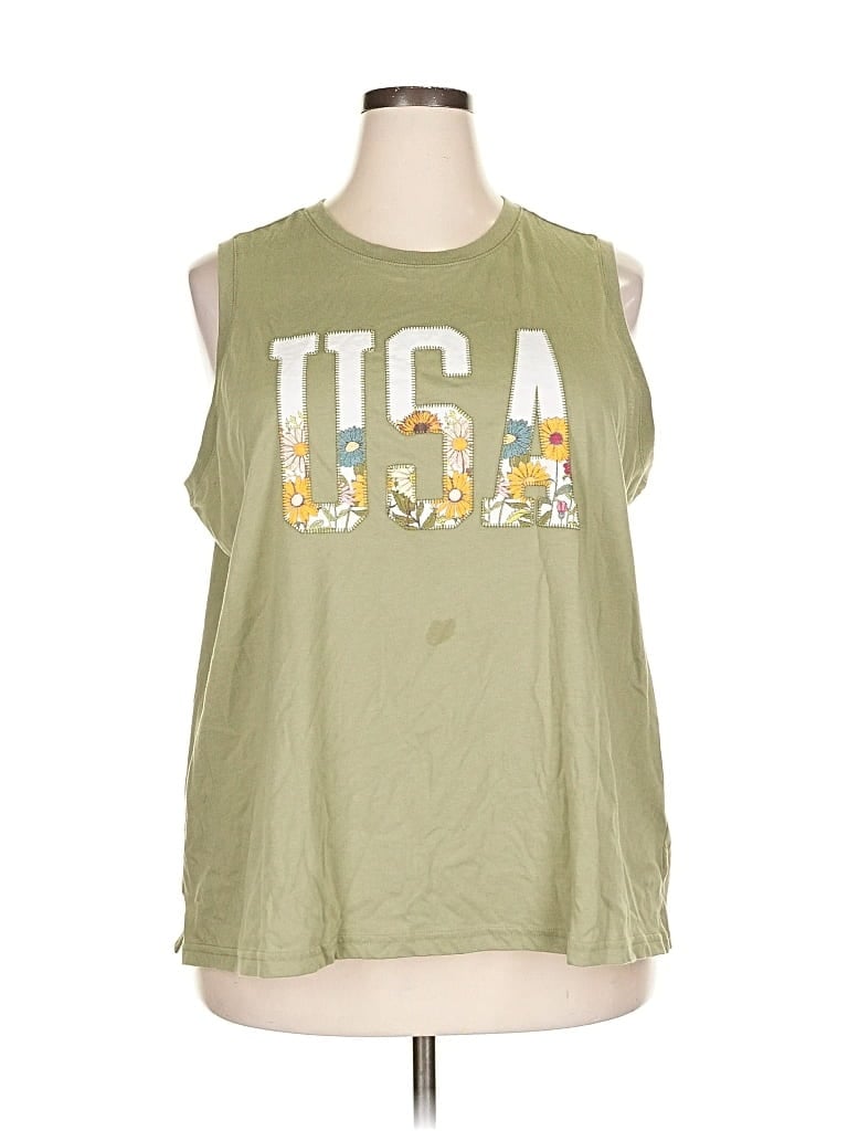 Pre-owned Maurices Sleeveless T-shirt In Green