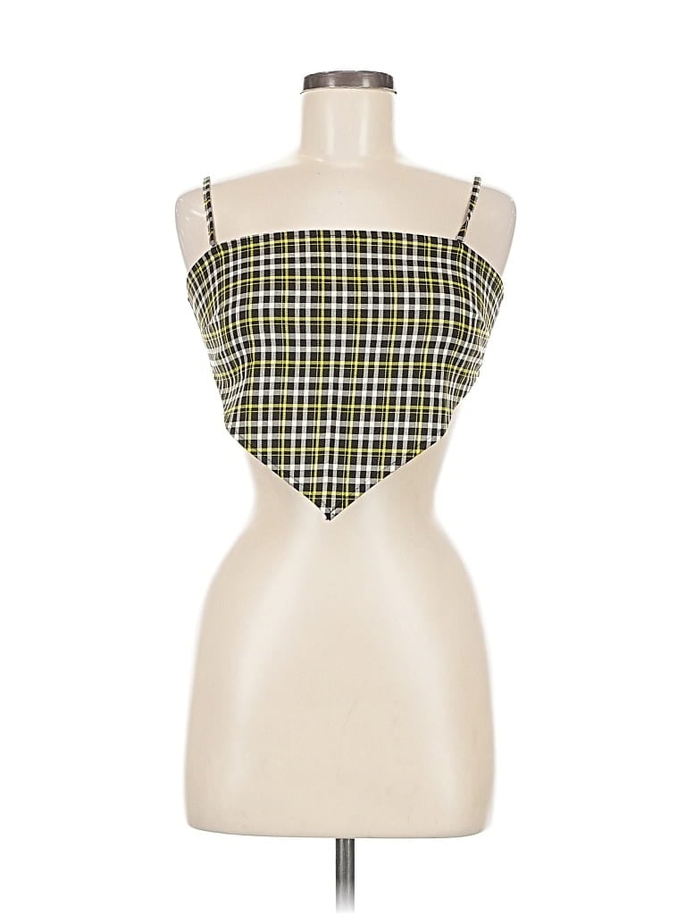 Pre-owned Collusion Sleeveless Top Green Strapless Neckline Tops