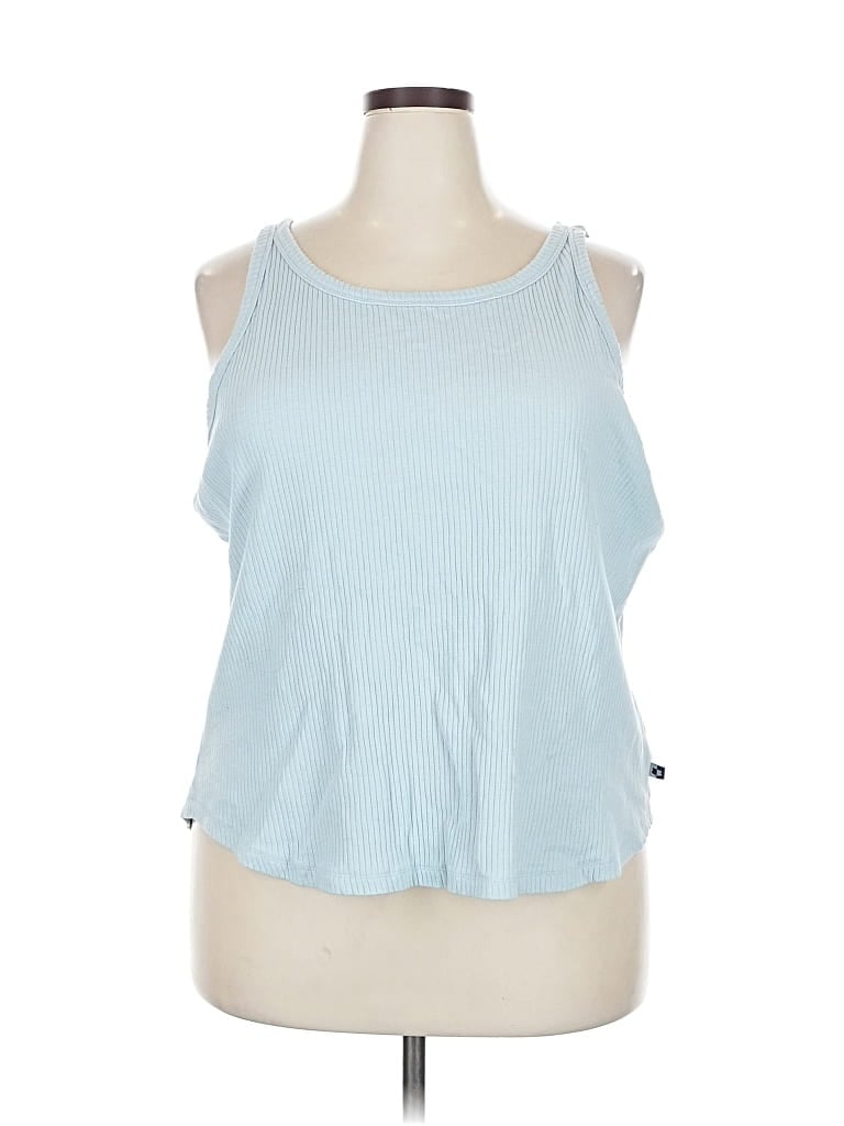 Pre-owned Route 66 Tank Top Blue Halter Neckline Tops