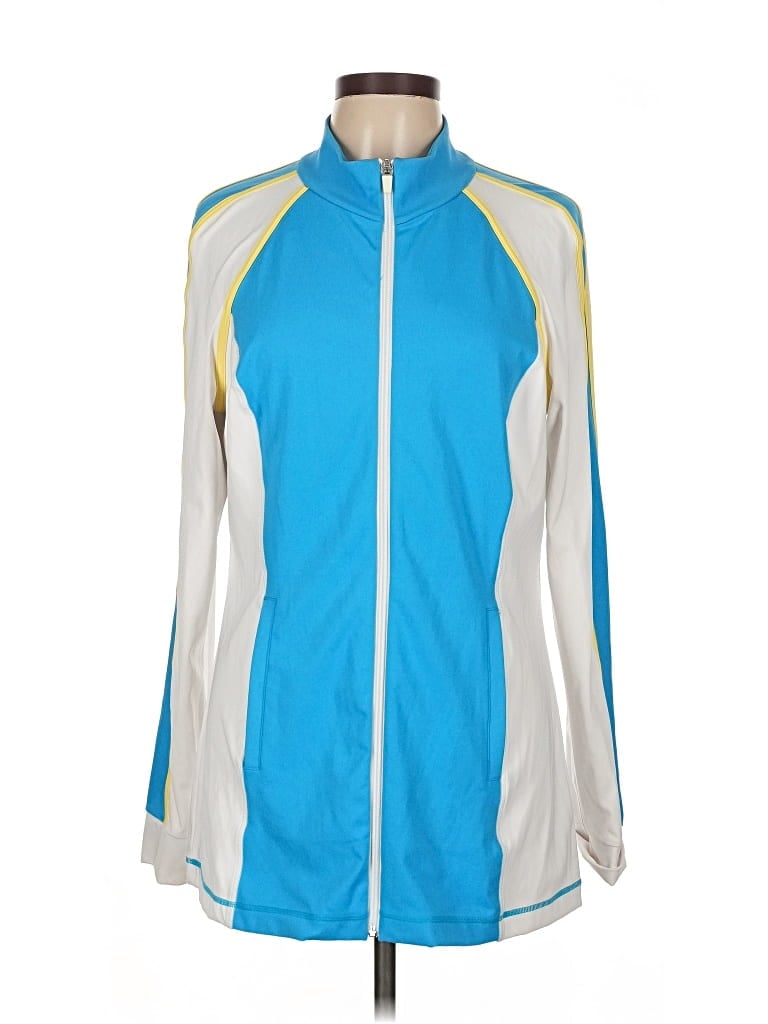 Pre-owned Boston Proper Track Jacket In Blue