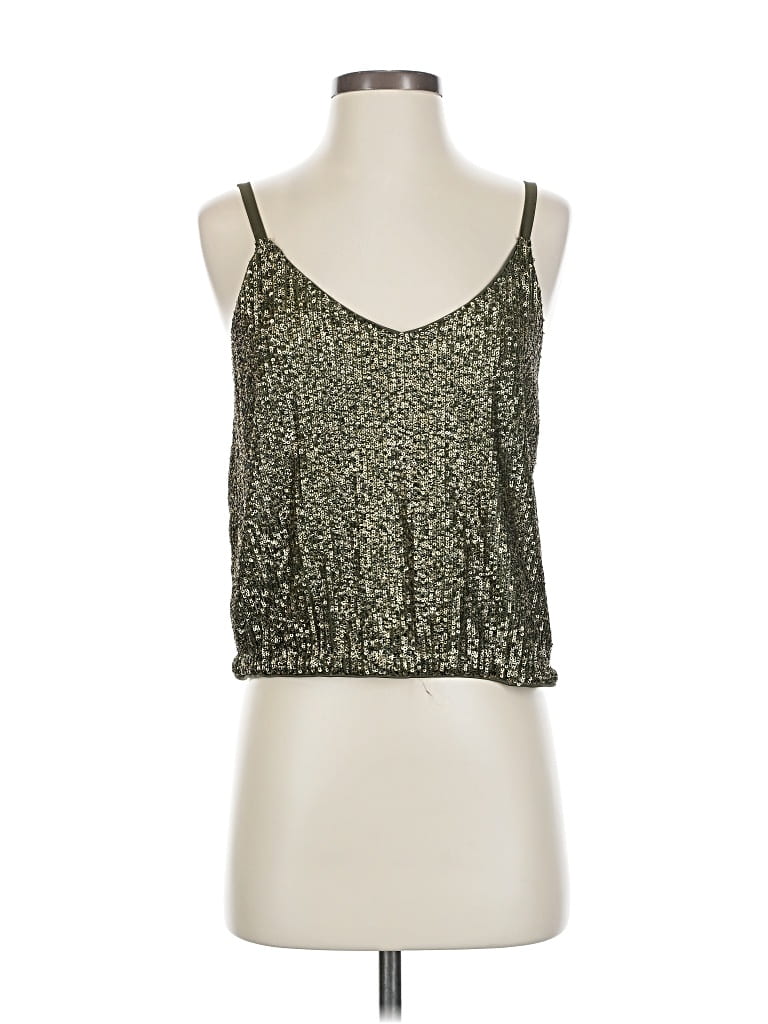 Pre-owned Express Tank Top Gold Halter Neckline Tops