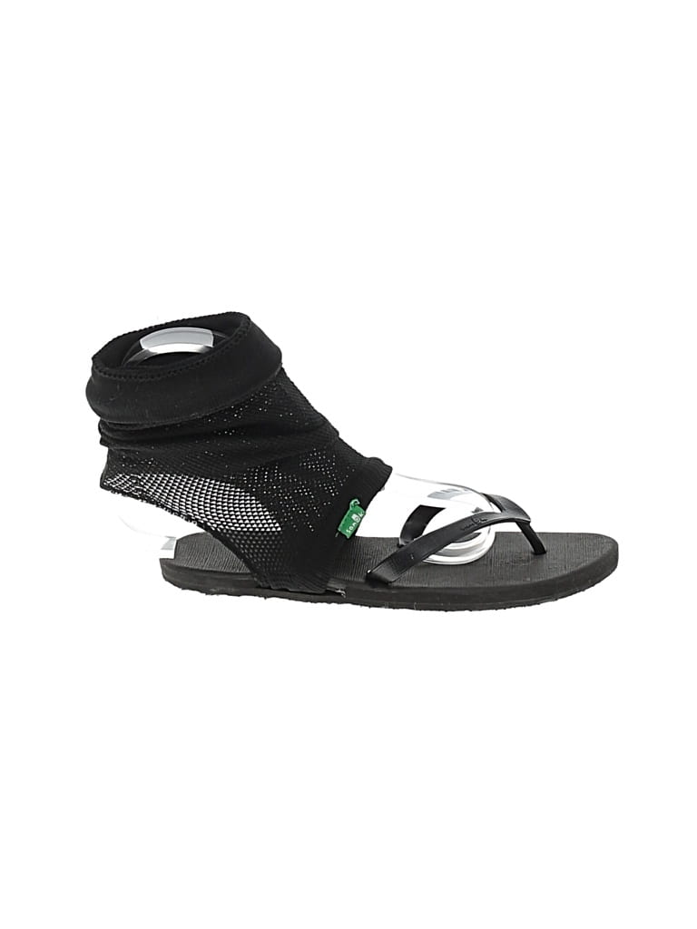 Pre-owned Sanuk Sandals In Black