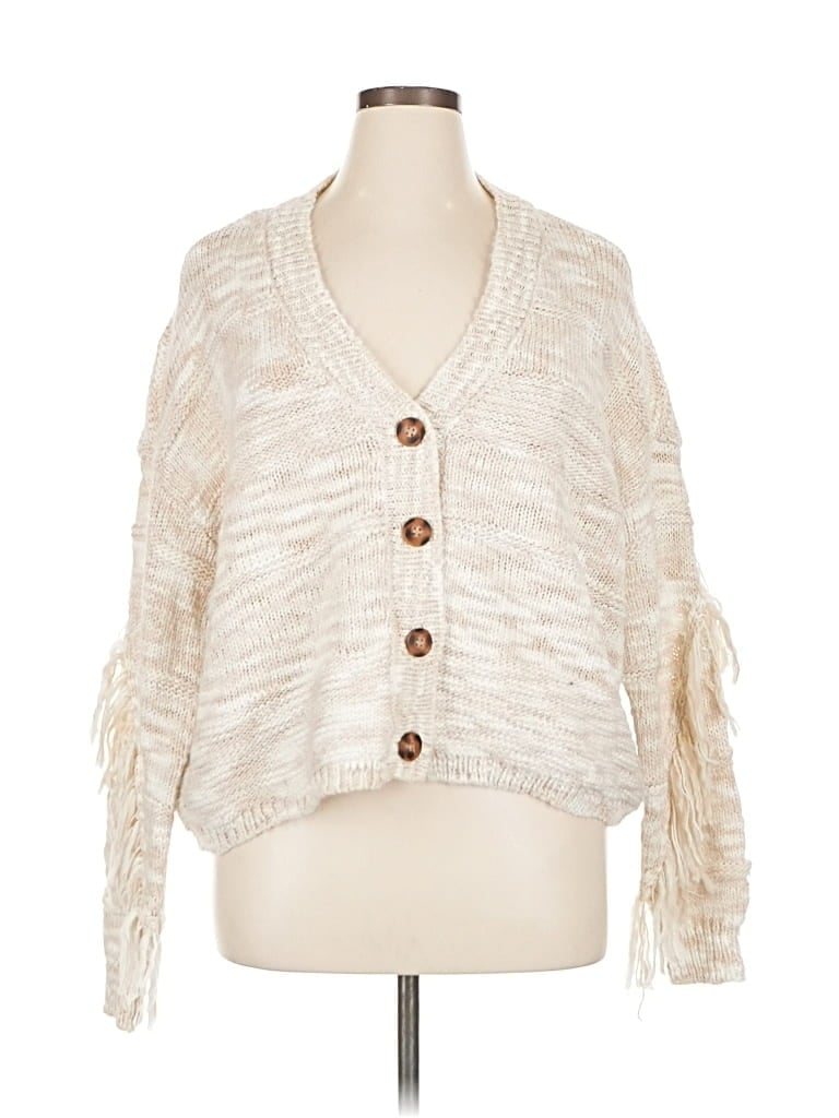 Pre-owned Jessica Simpson Cardigan Sweater In White