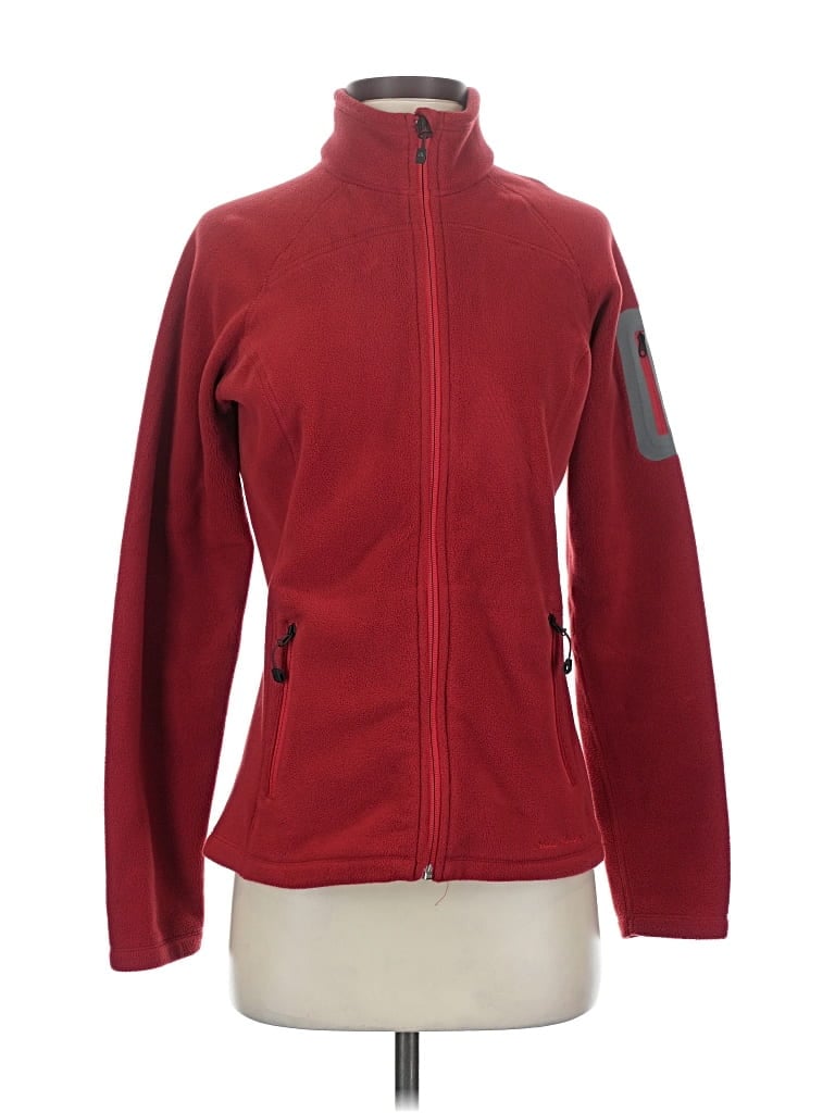 Pre-owned Eddie Bauer Fleece Jacket In Red