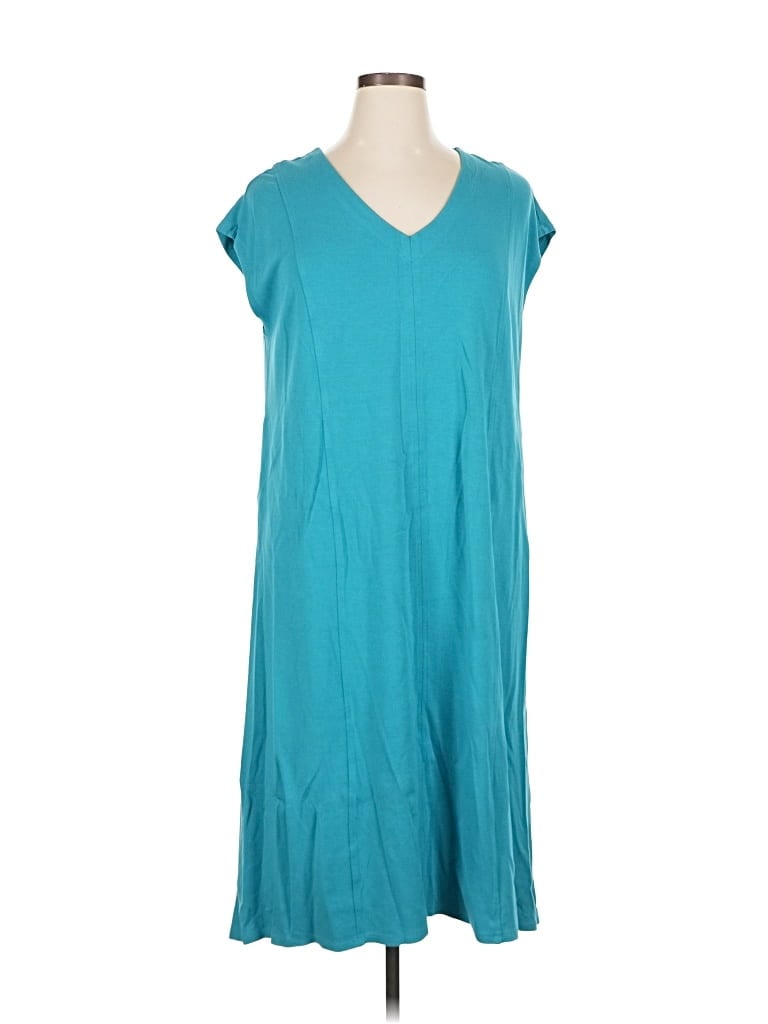 Pre-owned Jjill Casual Dress In Blue