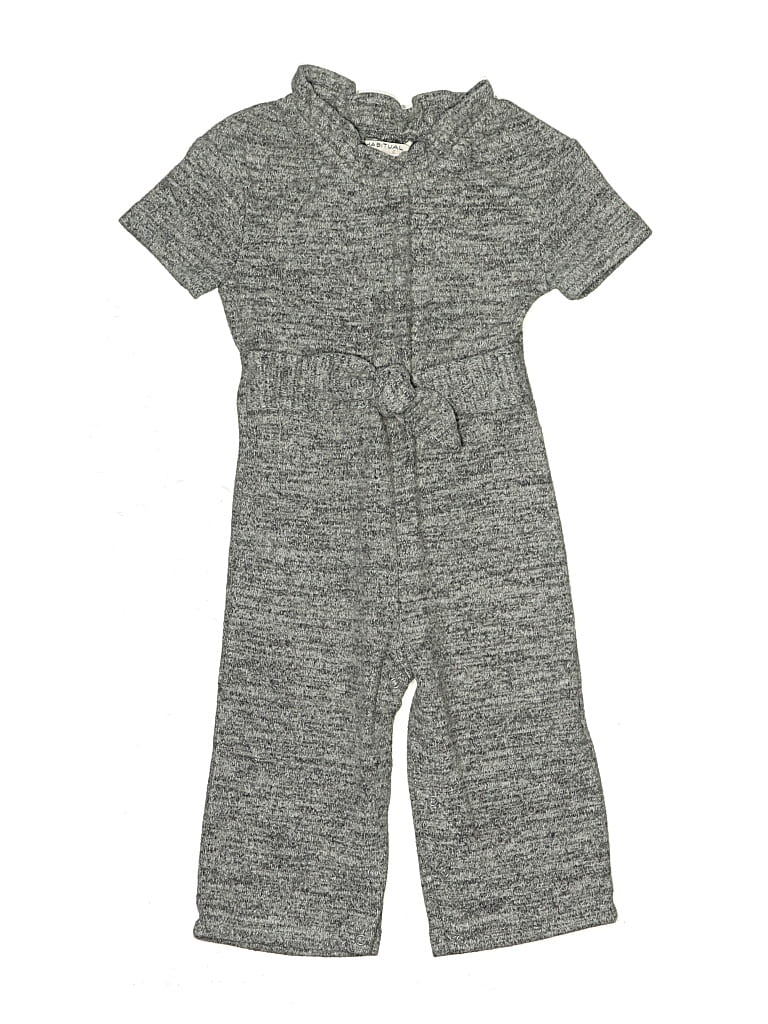 Pre-owned Habitual Girl Kids' Short Sleeve Onesie In Gray