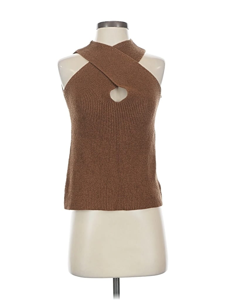 Pre-owned Commense Sweater Vest In Brown