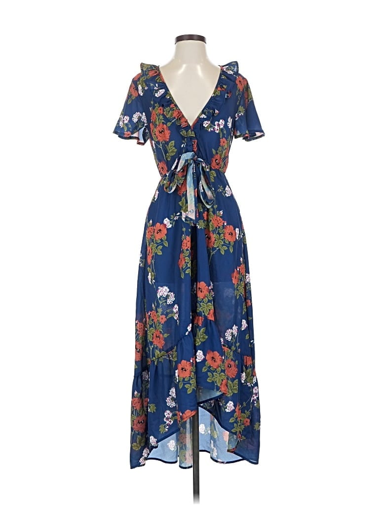 Pre-owned Simplee Casual Dress In Blue