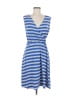 Talbots Stripes Blue Casual Dress Size M - photo 1