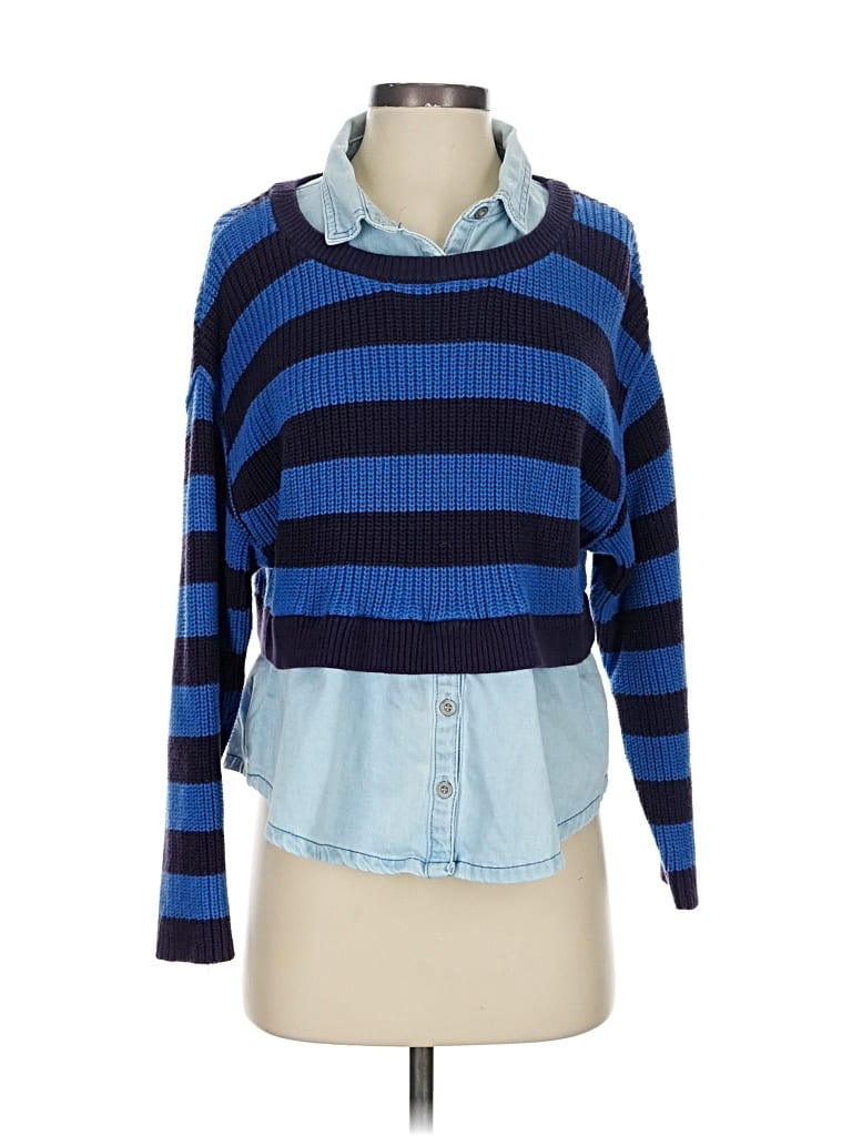 Pre-owned Pilcro Pullover Sweater In Blue