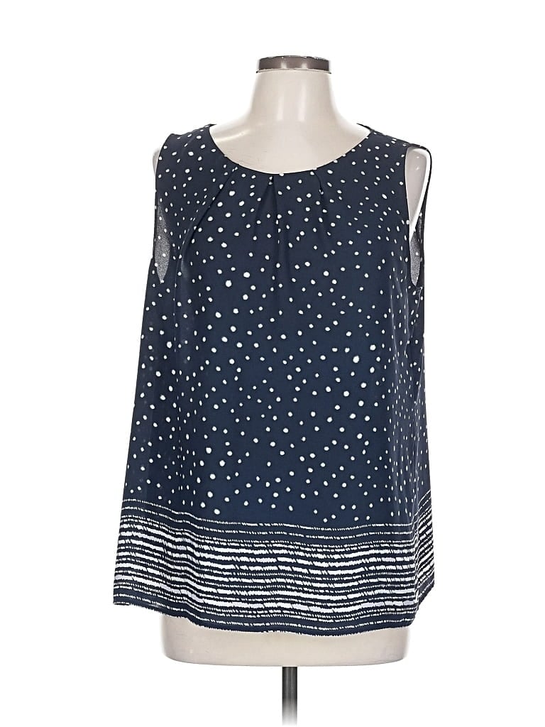 Pre-owned Ann Taylor Loft Outlet Sleeveless Blouse In Blue