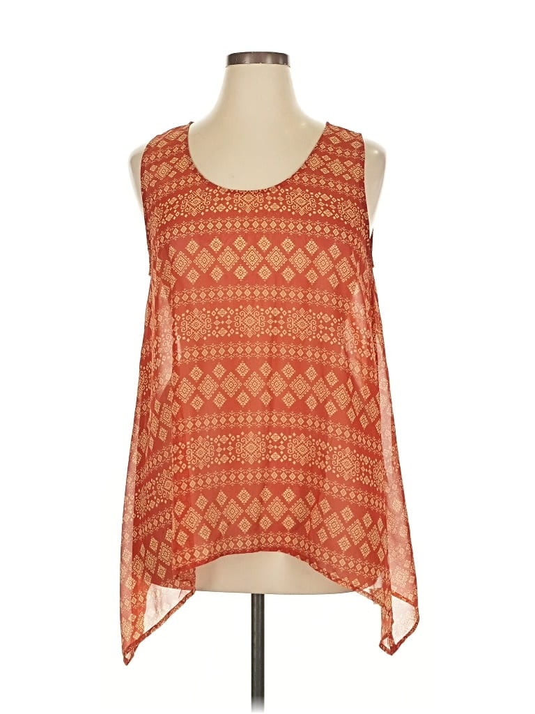 Pre-owned Daniel Rainn Sleeveless Blouse In Orange