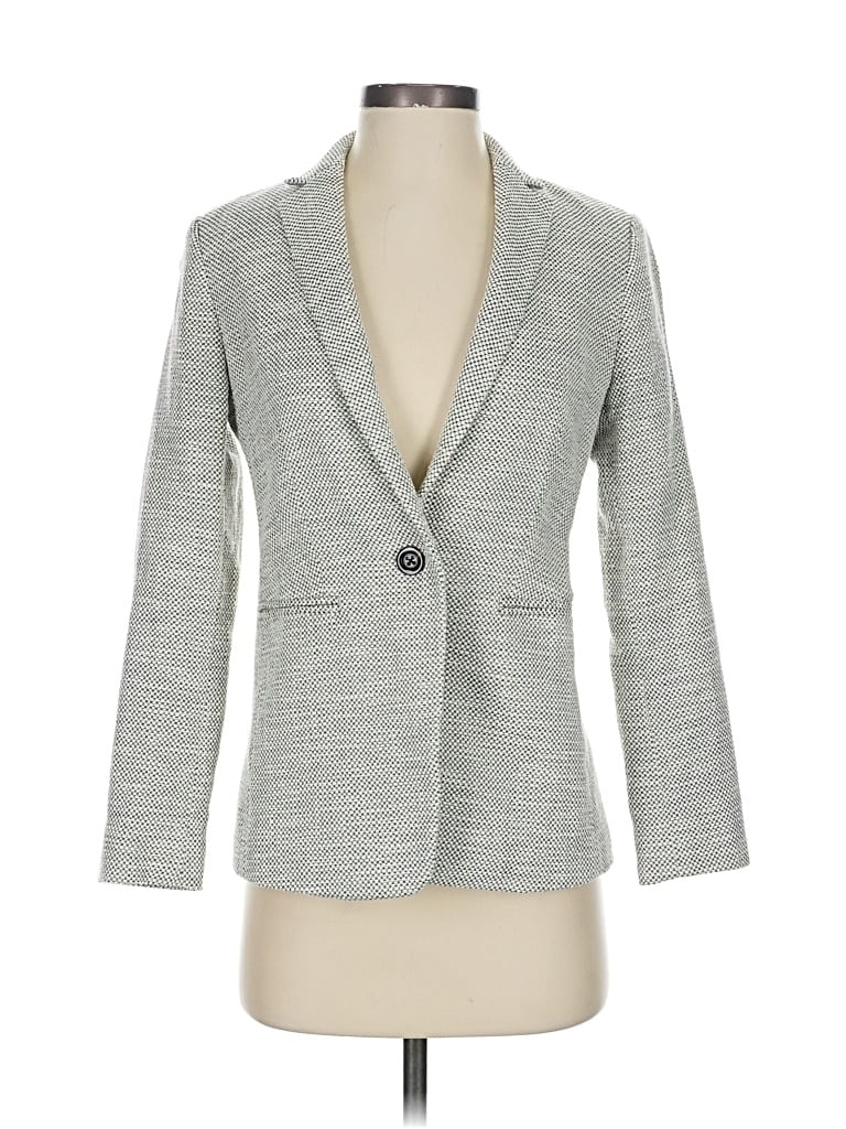 Pre-owned Ann Taylor Blazer Jacket In Gray