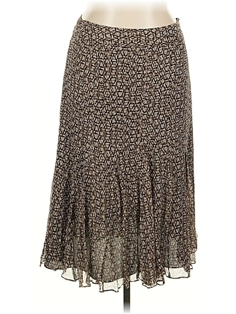 Pre-owned Charter Club Silk Skirt In Brown