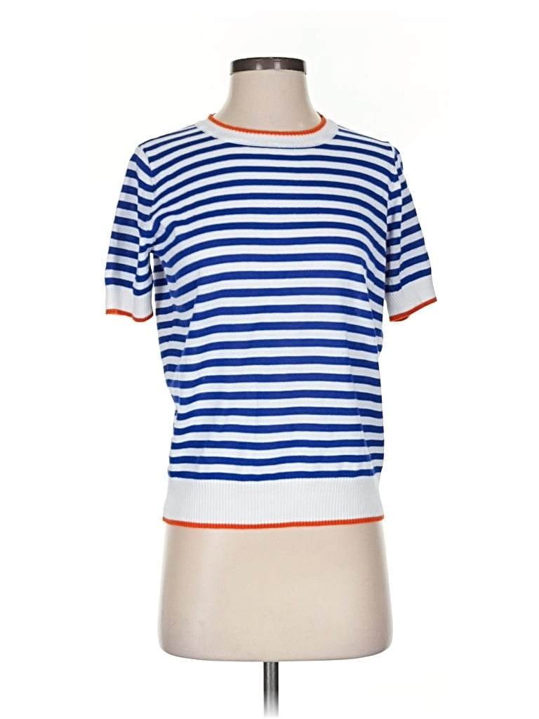 Pre-owned Shein Short Sleeve Top Blue Boatneck Tops