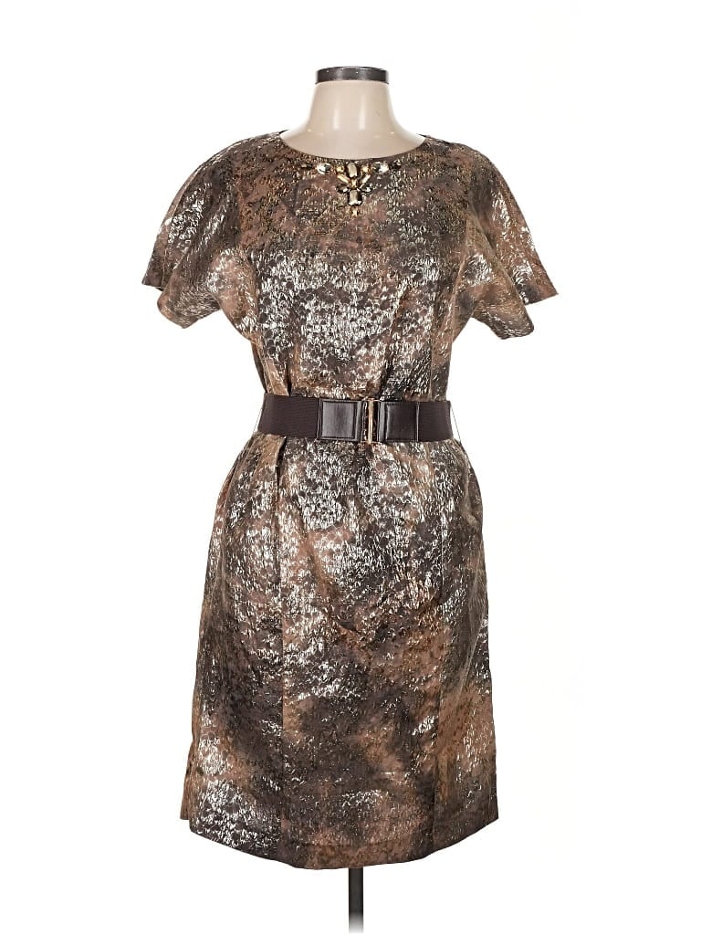 Pre-owned Ellen Tracy Cocktail Dress In Brown
