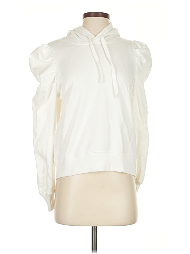 Pre-owned Rebecca Minkoff Pullover Hoodie In White