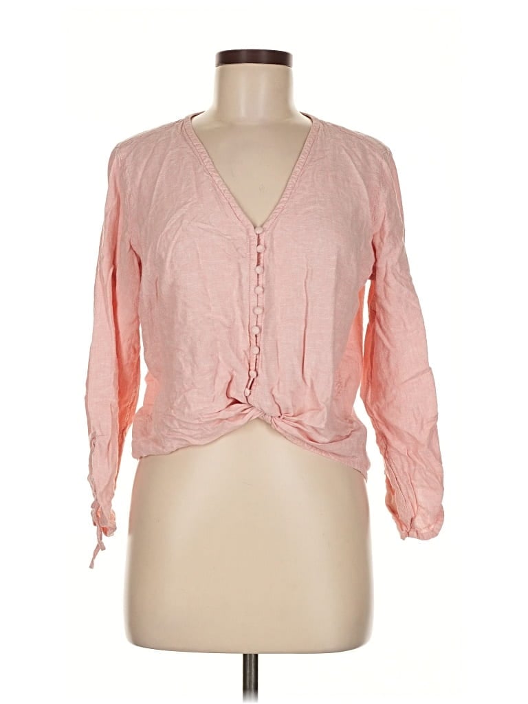 Pre-owned Cynthia Rowley Tjx Long Sleeve Blouse In Pink