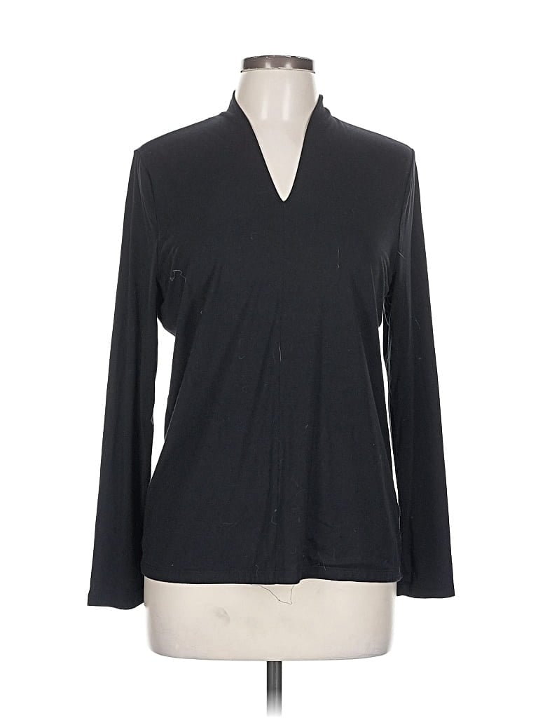 Pre-owned Talbots Long Sleeve T-shirt In Black