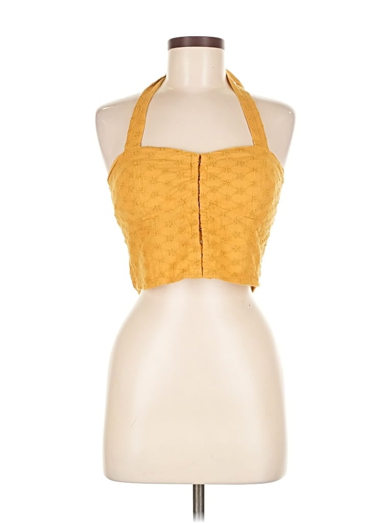 Pre-owned American Eagle Outfitters Sleeveless Blouse In Yellow