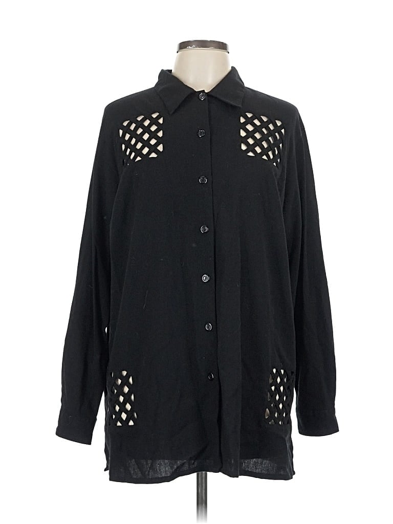 Pre-owned Unbranded Cardigan Sweater In Black