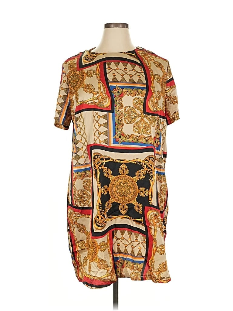 Pre-owned Boohoo Casual Dress In Gold