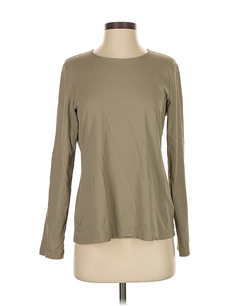 Pre-owned Chico's Long Sleeve T-shirt In Green