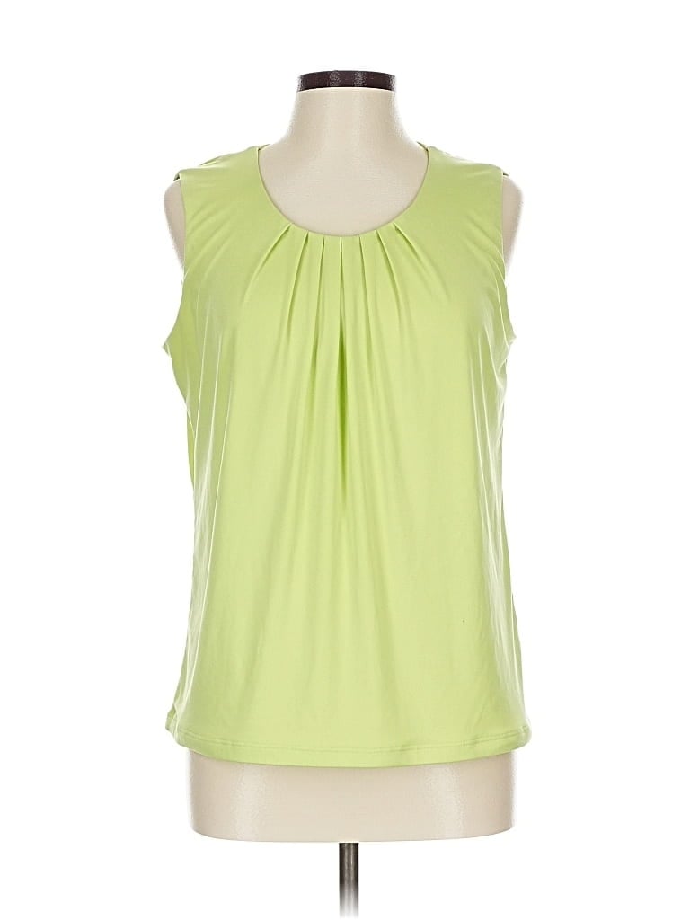 Pre-owned Kasper Sleeveless Blouse In Green