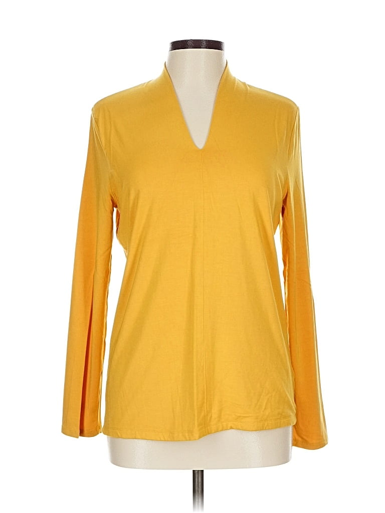 Pre-owned Talbots Long Sleeve Turtleneck In Yellow