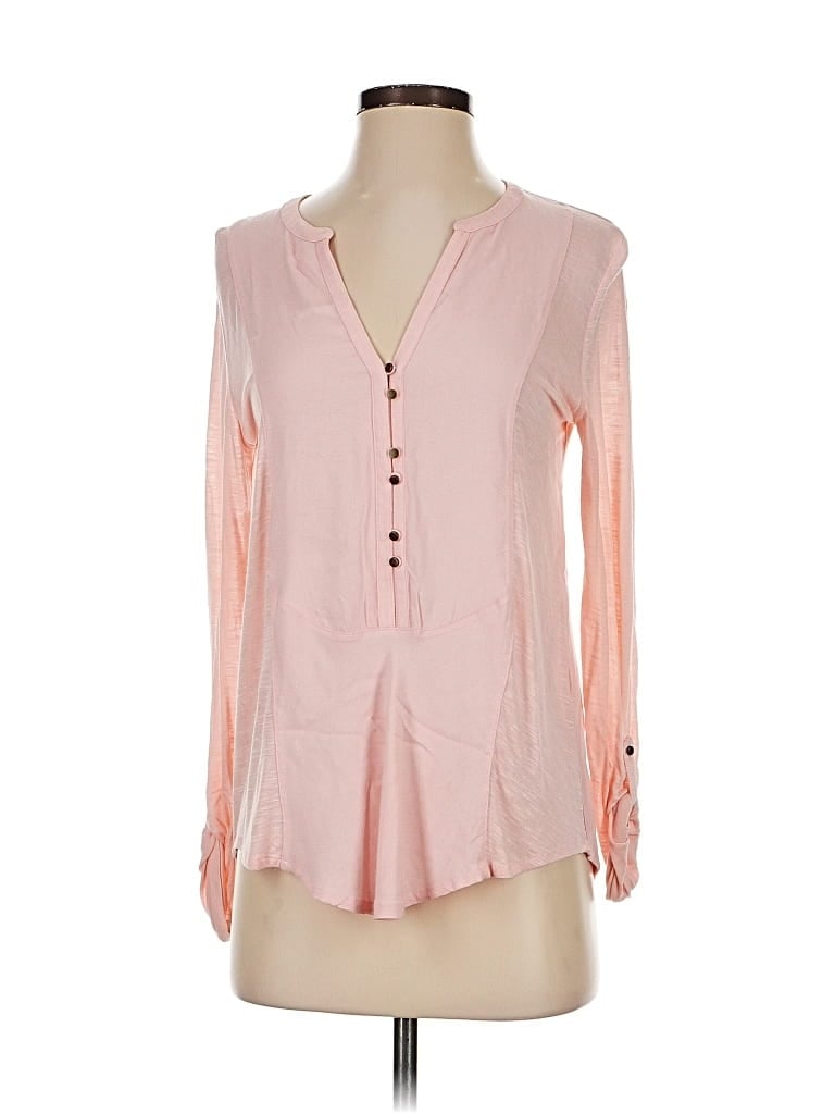 Pre-owned Lucky Brand Long Sleeve Blouse In Pink