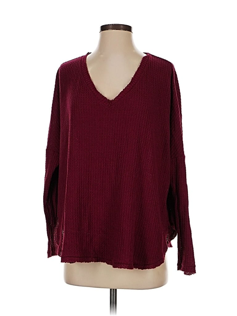 Pre-owned Out From Under Pullover Sweater In Burgundy