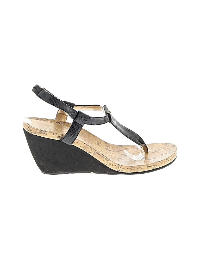 Pre-owned Chaps Wedges In Black