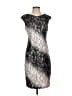 Jax Graphic Silver Cocktail Dress Size 4 - photo 1