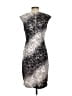 Jax Graphic Silver Cocktail Dress Size 4 - photo 2