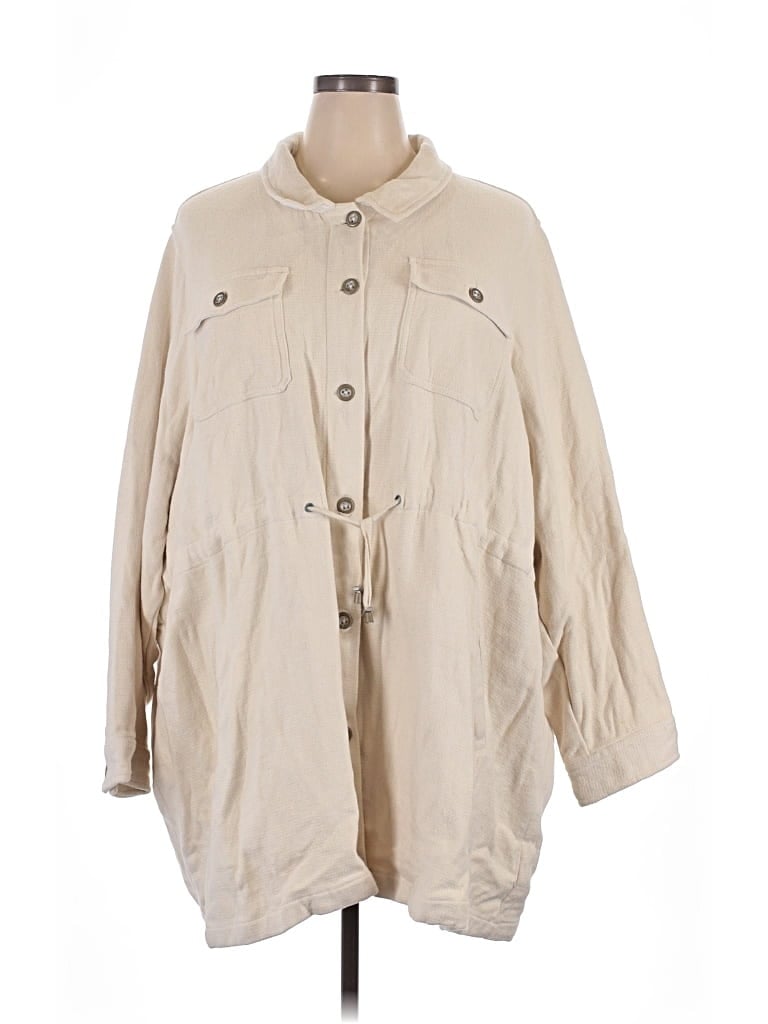 Pre-owned Torrid Trenchcoat In White