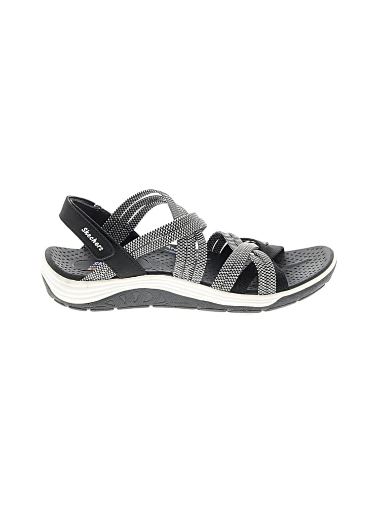 Pre-owned Skechers Sandals In Black