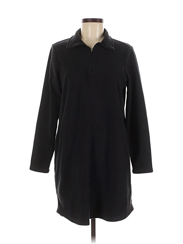 Pre-owned Lands' End Pullover Sweater In Black