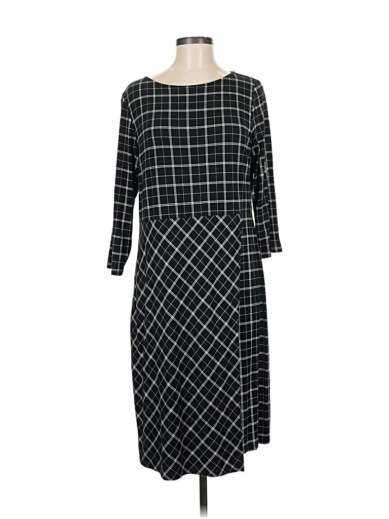 Pre-owned Jjill Casual Dress In Black