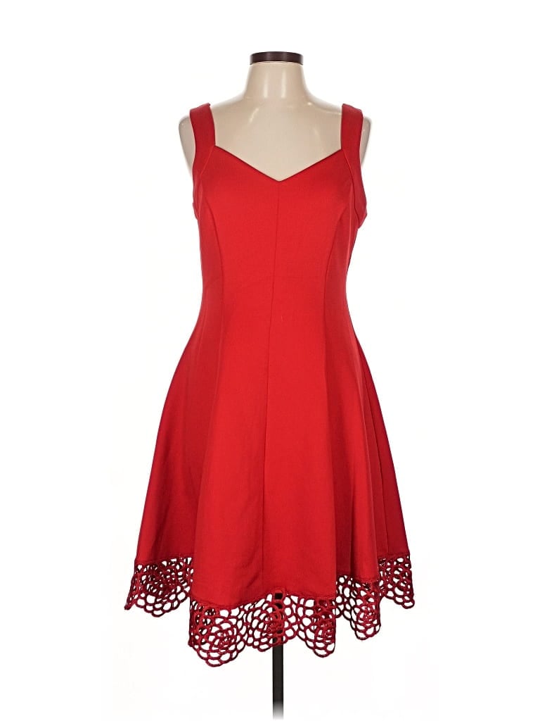 Pre-owned Donna Ricco Cocktail Dress In Red