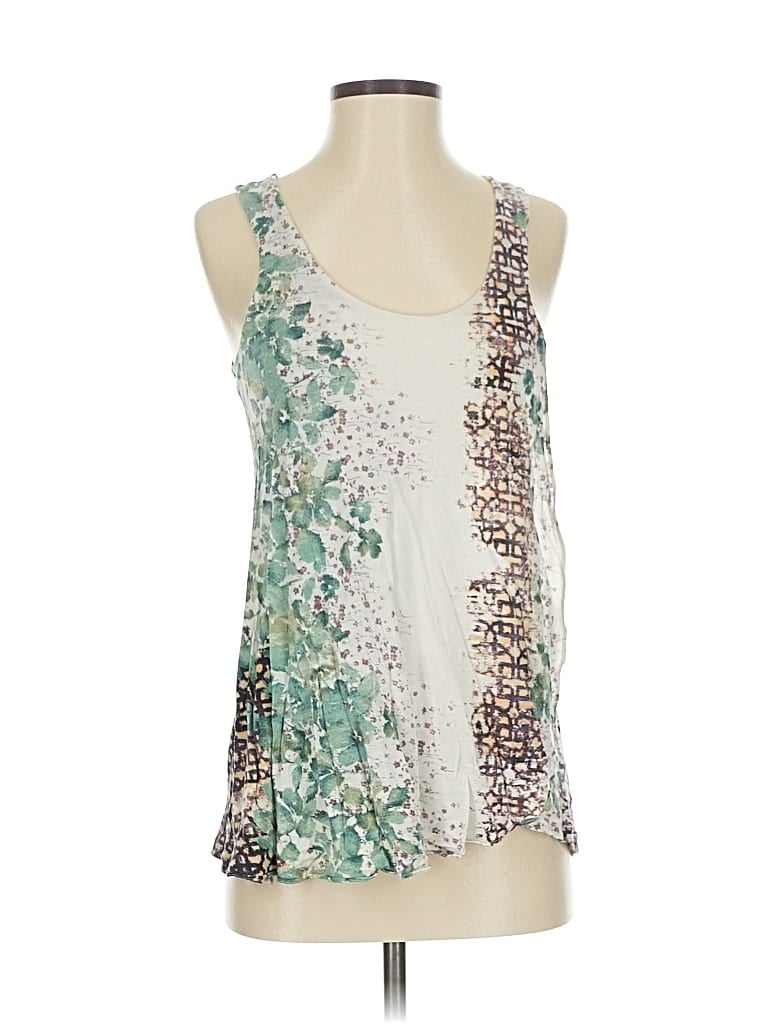 Pre-owned Deletta Tank Top Green Halter Neckline Tops