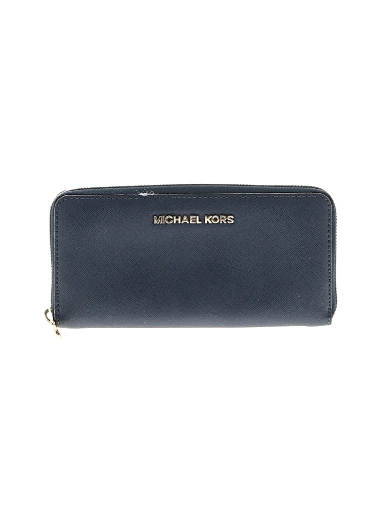 Pre-owned Michael Michael Kors Leather Wallet In Blue