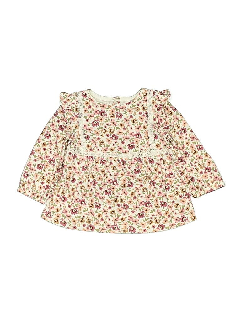 Pre-owned Baby B'gosh Babies' 3/4 Sleeve Blouse In White