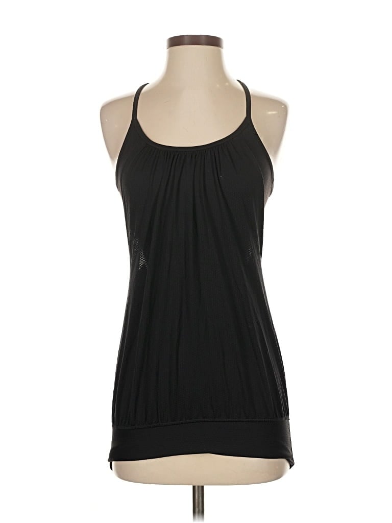 Pre-owned Lululemon Athletica Tank Top Black Halter Neckline Tops